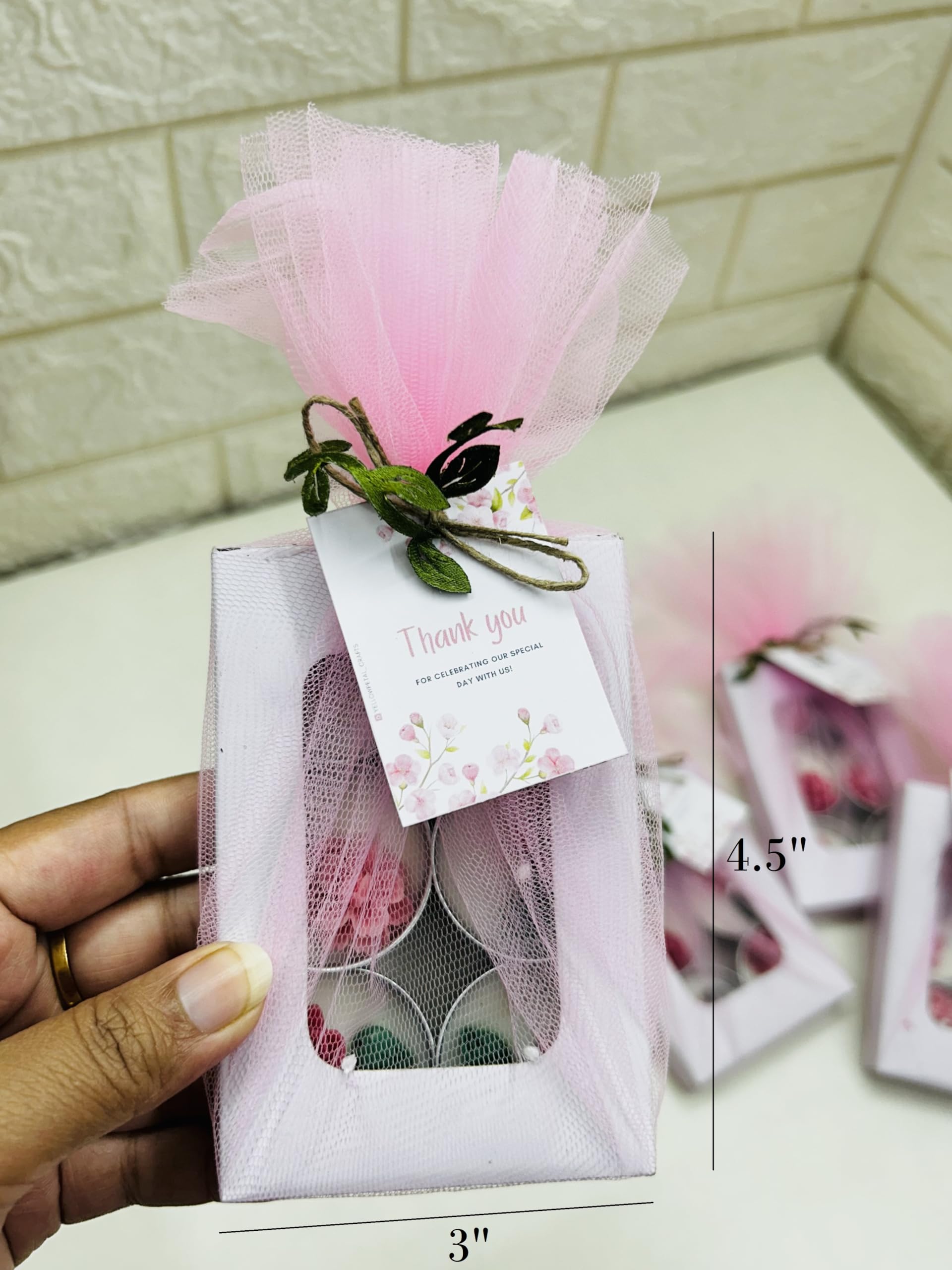 Pink Vanilla Tealight Candles - Gift Set of 6 -2