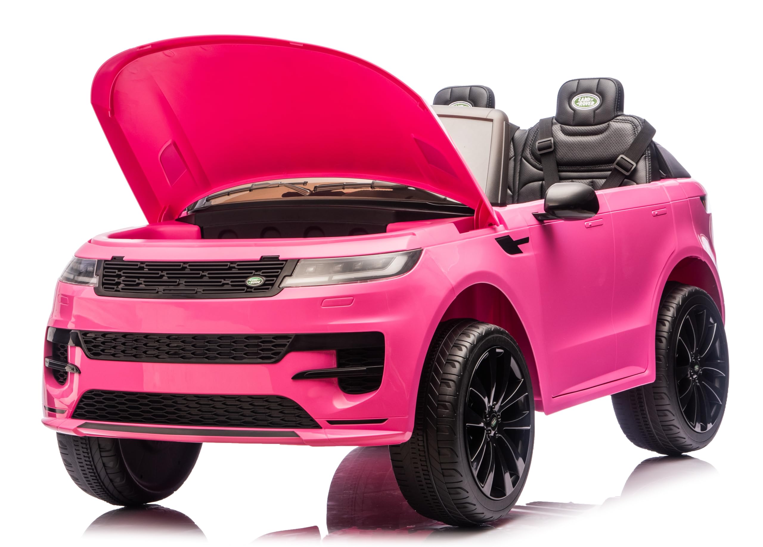 Land Rover Range Rover Sport 24V Maxi SUV Elettrico per Bambini 2 Posti - Macchina con Telecomando Sedili in Pelle Due Cinture a 3 Punti Luci LED Bluetooth Carico Massimo 60 Kg (Rosa)