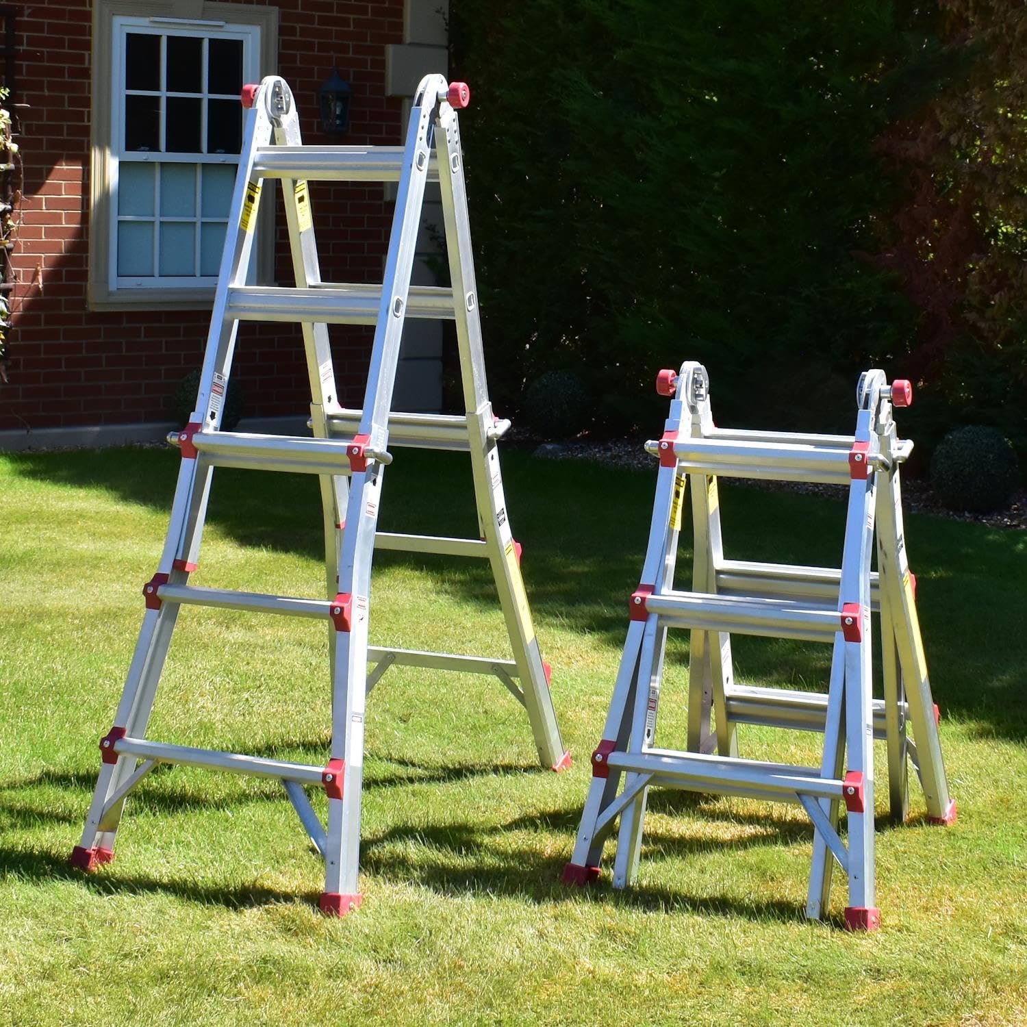 Bps Access Solutions Silver Bps® Telescopic Multi Purpose Ladders | Aluminium Ladder | Step Stair Ladder | 150Kg Weight Rating | En131 Certified | Size: 3.00M