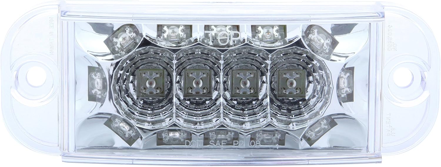 Optronics MCL48CABP MCL48 Series Side Marker Light, With Turn, Clean Lens Led Intermediate, Amber