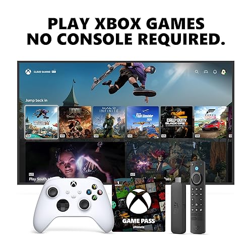 Miniatura 23 de Xbox Wireless Controller (2025) Carbon Black + Fire TV Stick 4K Max Game Pass Ultimate 1 Month - Gaming Bundle, Windows, Mobile & Smart TVs Negro