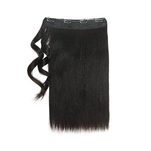 Miniatura 4 de LECIPO Juego de 4 extensiones de cabello humano largo y grueso de 16 pulgadas 18 pulgadas 20 pulgadas longitud múltiple color negro