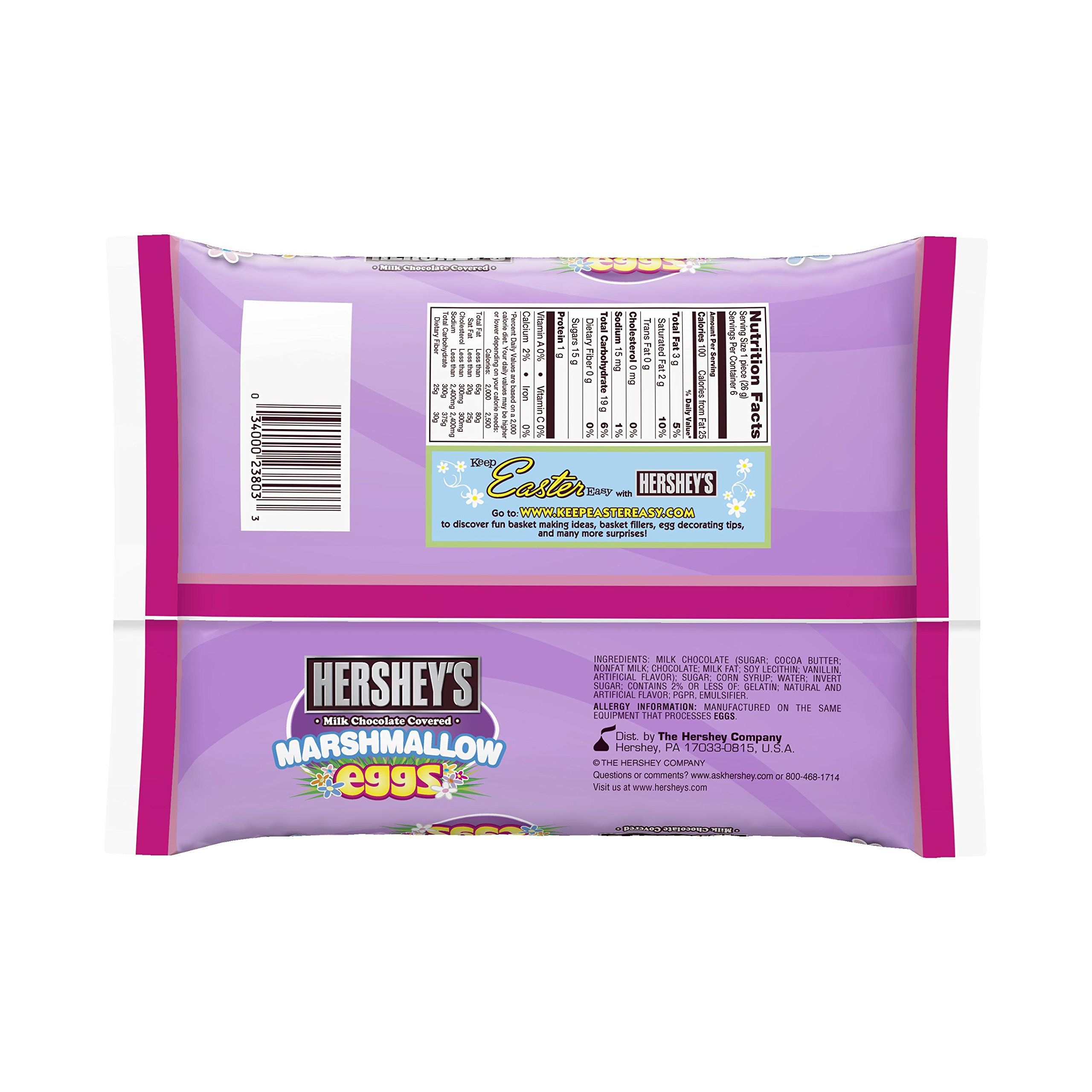 HERSHEY'S EGGS Chocolates, Milk Chocolate Covered Marshmallow Egg