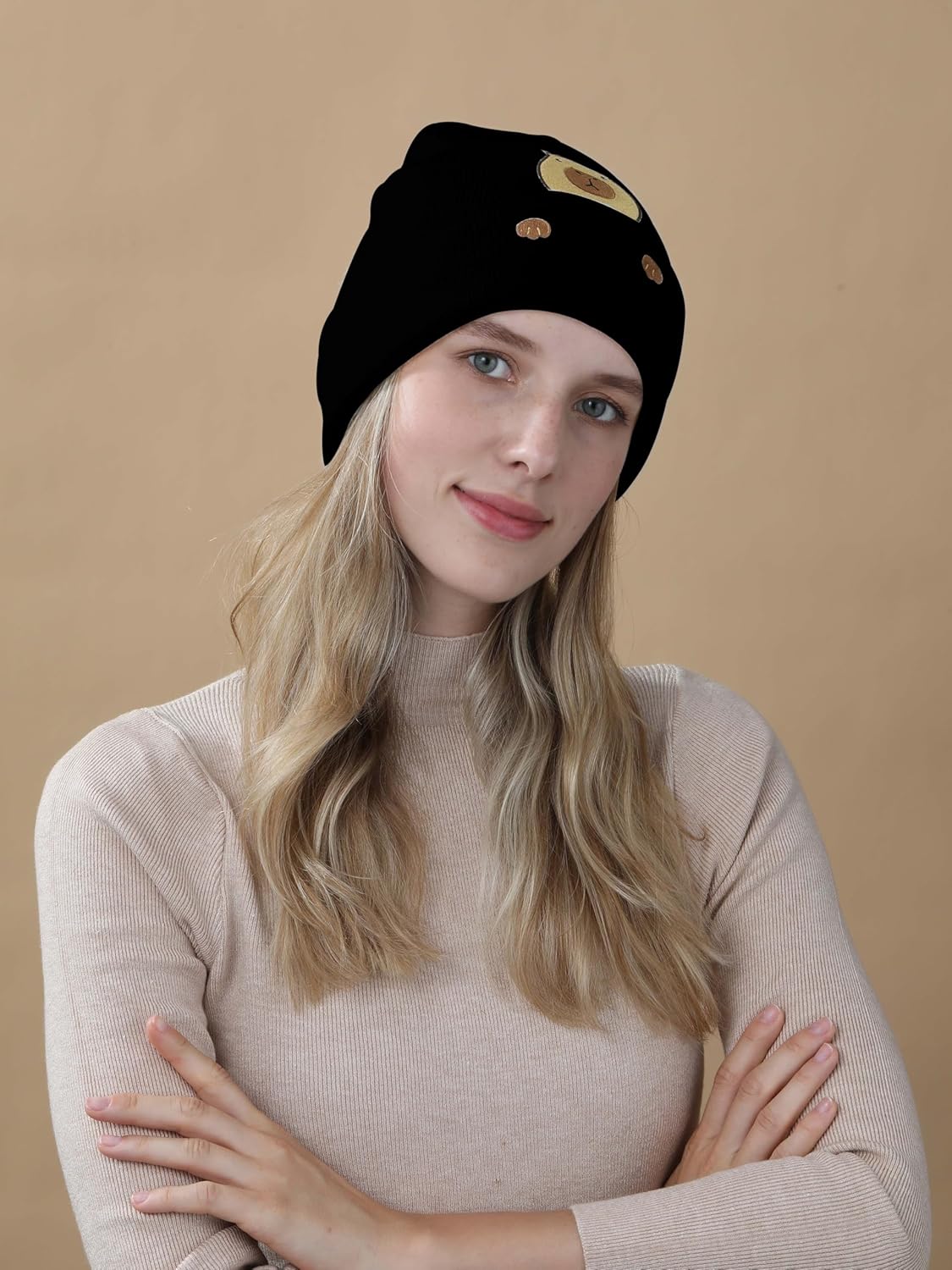 Capybara Hat Beanie Gifts for Women Men Funny Capybara Lover Christmas Birthday Decoration Embroidered Knit Gifts - Image 6