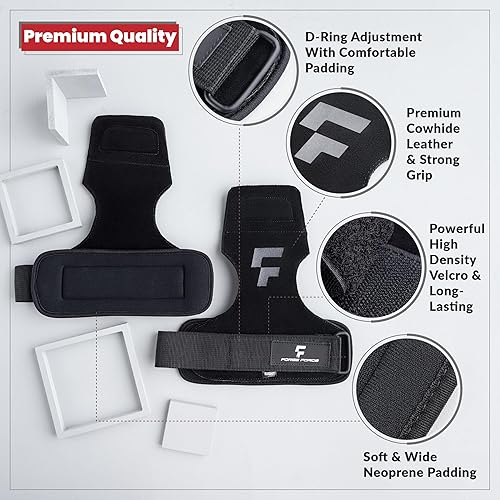 Miniatura 3 de Correas de muñeca de cuero de doble capa para ejercicio, levantamiento de pesas, levantamiento de pesas, acolchado ancho de neopreno mejorado agarre