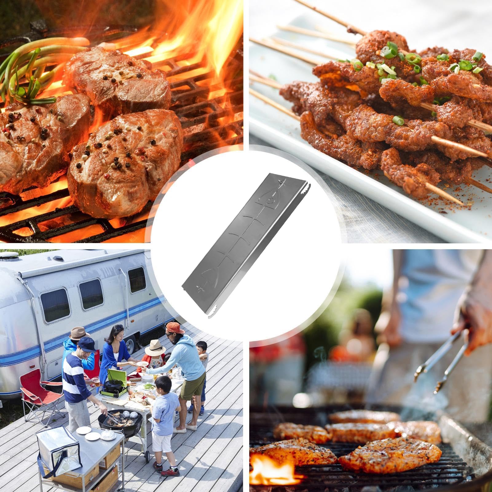 Soporte Para Salmón Utensilios De Cocina Para Principiantes Con Tablas De | Tabla De Cedro Con Acero Inoxidable Para Parrilla Cocinar Carne Exterior Interior Patio
