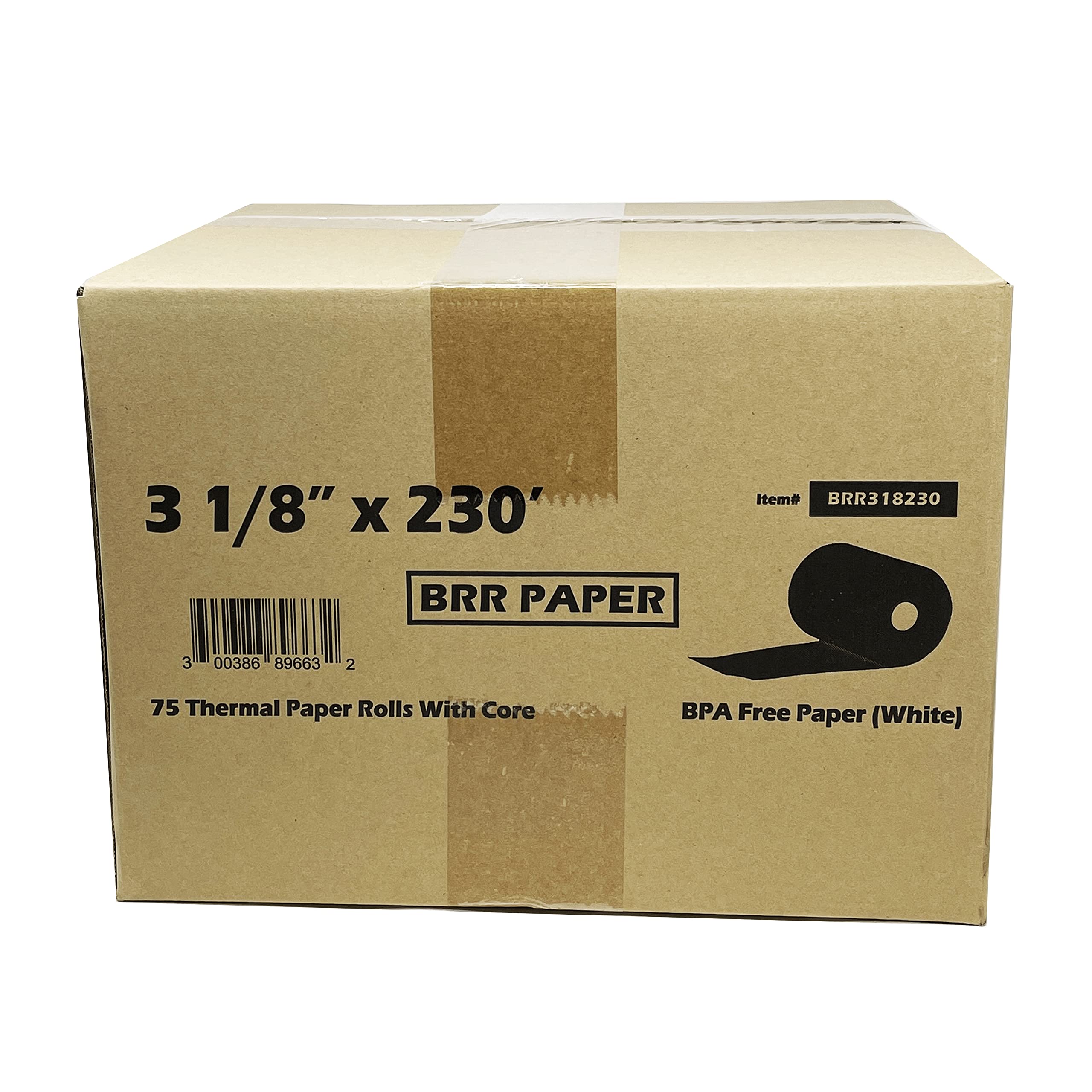 (75 rollos) 3 1/8 x 230 rollos de papel térmico para recibir todas las impresoras Clover POS, Star Micronics SCP700 TSP100 TSP300 TSP400 TSP500 TSP600 TSP 700 TSP2000 CT S300 de BuyRegister.com Rollos