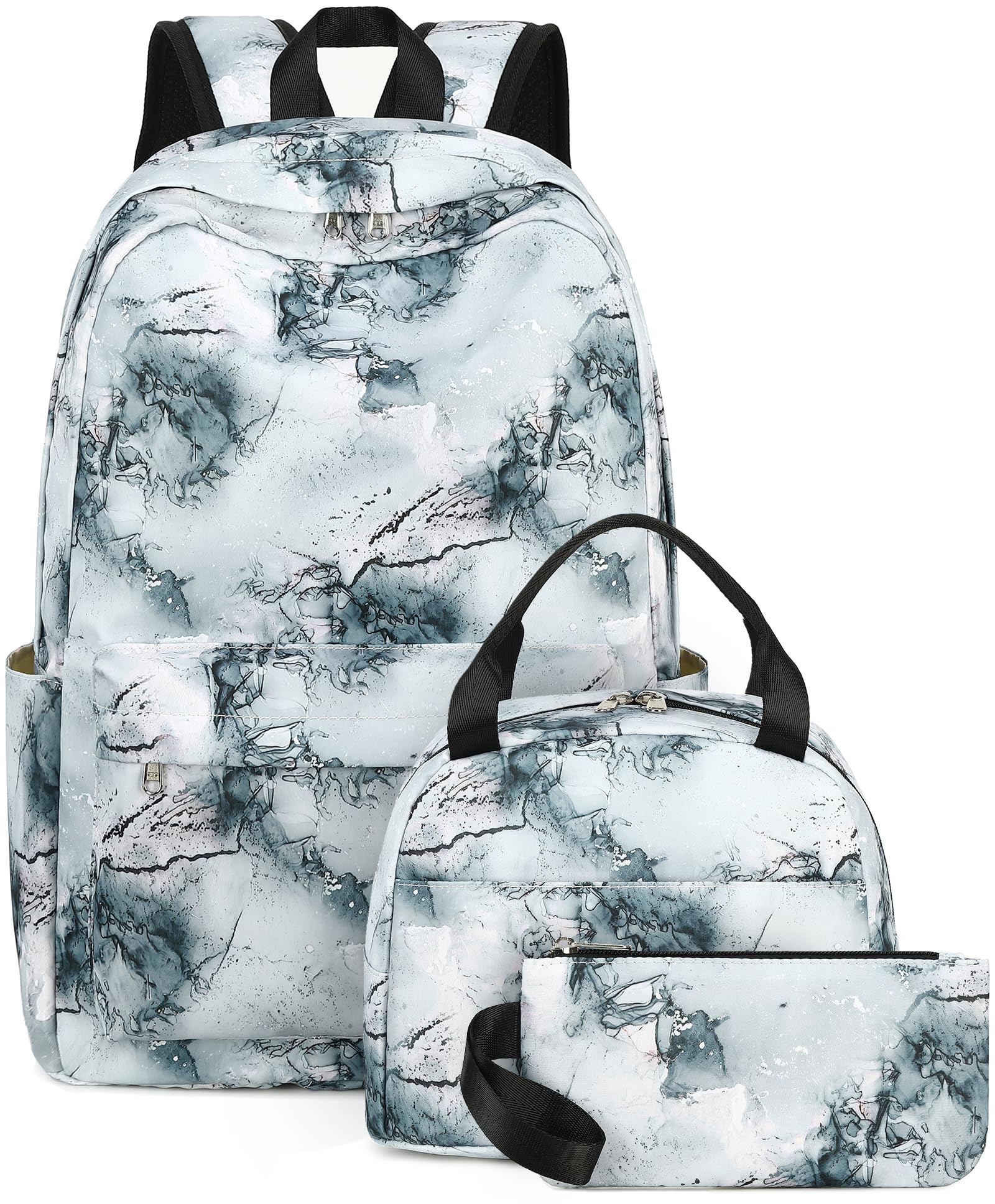 BluboonTeen Girls School Backpack Kids Bookbag Set with Lunch Box Pencil Case Travel Laptop Backpack Casual Daypacks