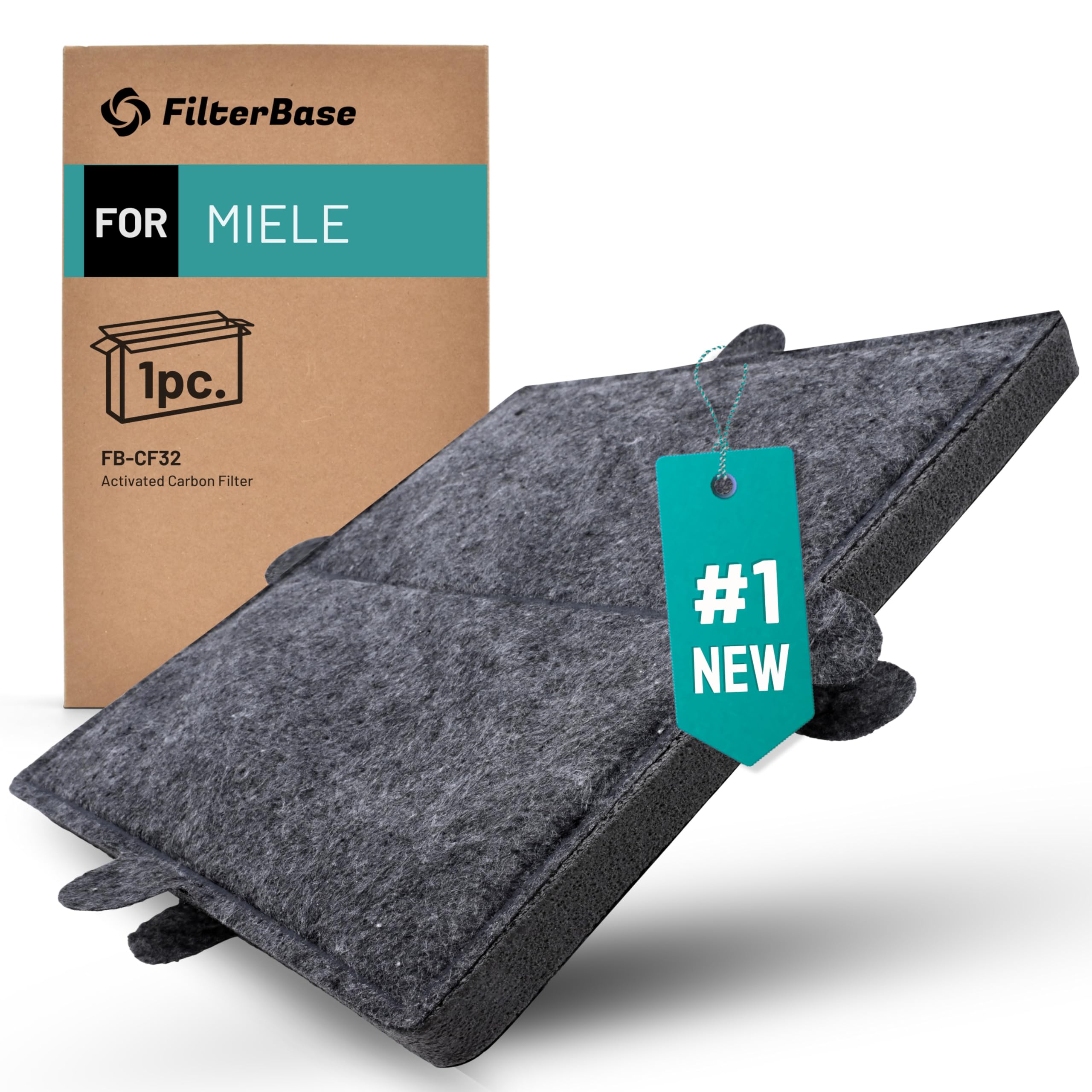 FilterBase® Filtr z węglem aktywnym pasujący do Miele DKF12-1 lub 6228731-1 filtr do okapu kuchennego