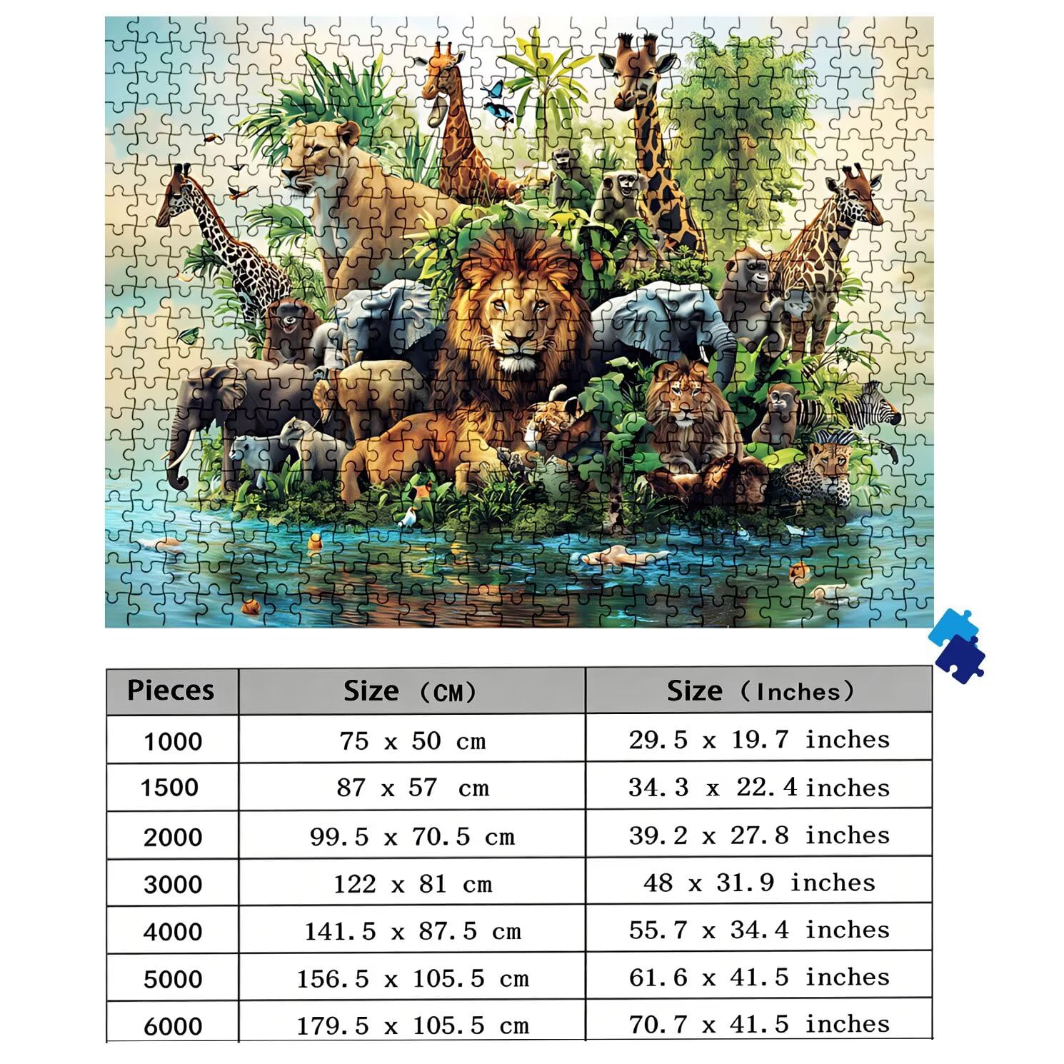 Puzzle 1500 Teile, Holzpuzzle Erwachsene - Impossible Puzzle 87 x 57 cm niffliges Denkspiel & Denksport für Frauen & Männer, Familienspiel für Spieleabende, Geschenk für Frauen Tier Giraffe w0-161