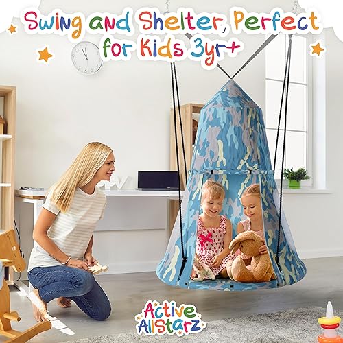 Miniatura 2 de Columpio colgante para tienda de campaña – Columpio flotante desmontable, columpio para niños – 330 libras de capacidad para árbol de columpio para