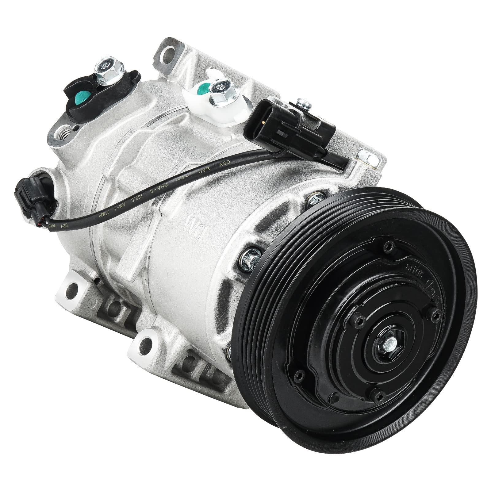 Air Conditioning Compressor and A/C Clutch for Hyundai Accent Kia Rio 1.6L 2012 2013 2014 2015 2016 2017, 178324 7512957
