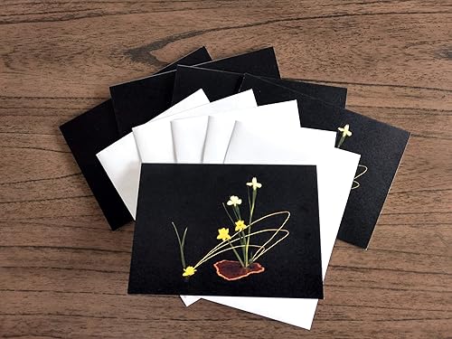 Miniatura 5 de Blank Note Cards Set, Original Art Blank Greeting Cards, Eco Friendly Notecards with Ikebana Flower Photo, Eco Friendly Recycled Paper Stationery