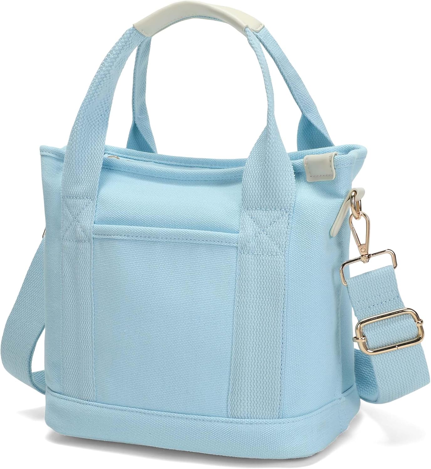 GEMIU Small Tote Bag for Women Canvas Crossbody Bag Shoulder Bag with Zipper with Pockets Diaper Bag for Daily Use