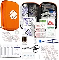 Vista 9 de Kit de Primeros Auxilios de Supervivencia para Coche-Hogar Kit de Emergencia - Morado 273 Piezas Equipo Suministros de Viaje Set de Primeros
