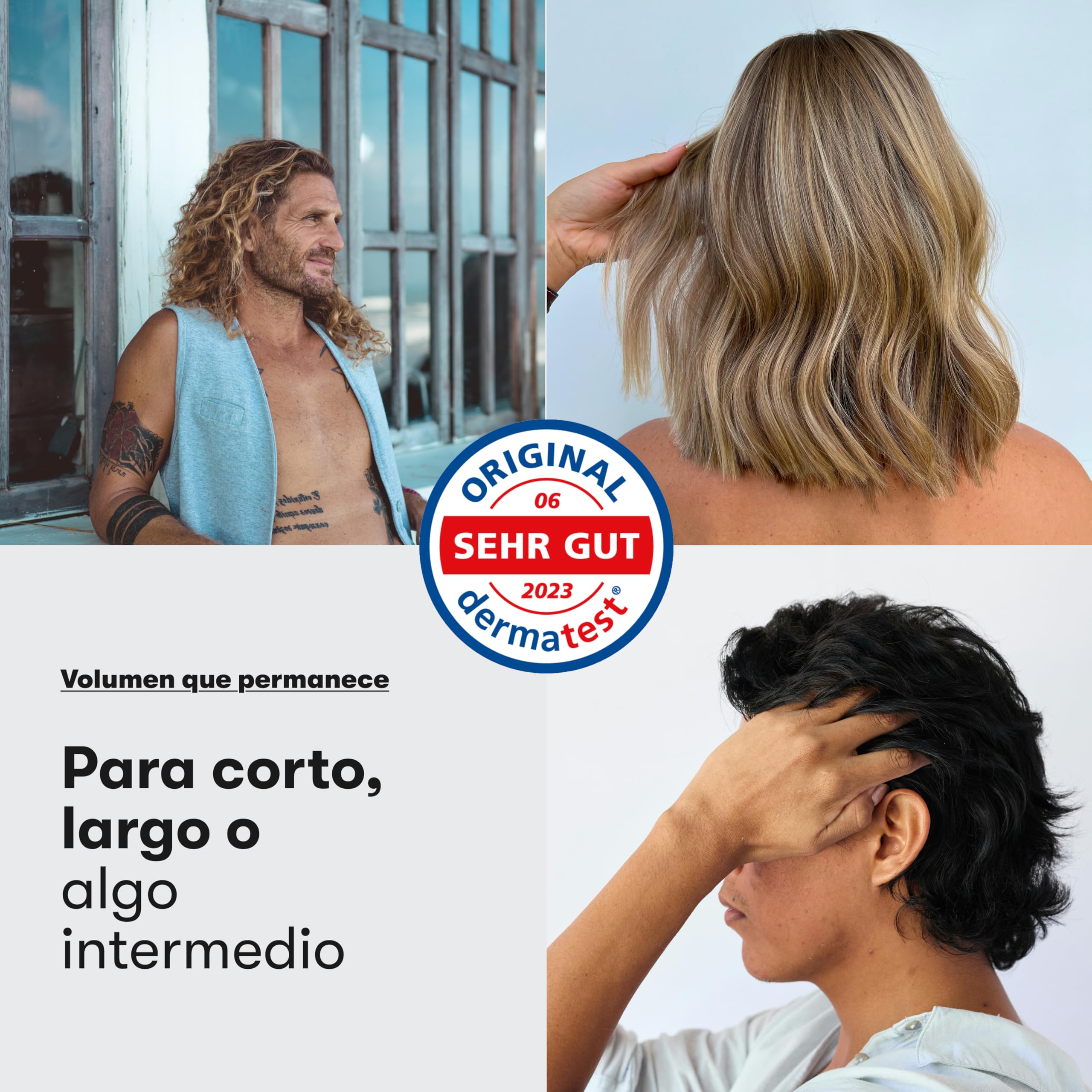 O.C. HAIRCARE Sea Salt Spray – 200 ml spray de sal marina para el cabello – prueba 30 días sin riesgos – potenciador de volumen para una sensación más completa del cabello con agarre fuerte – 100%