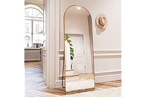 HARRITPURE Arched Gold Full Length Mirror