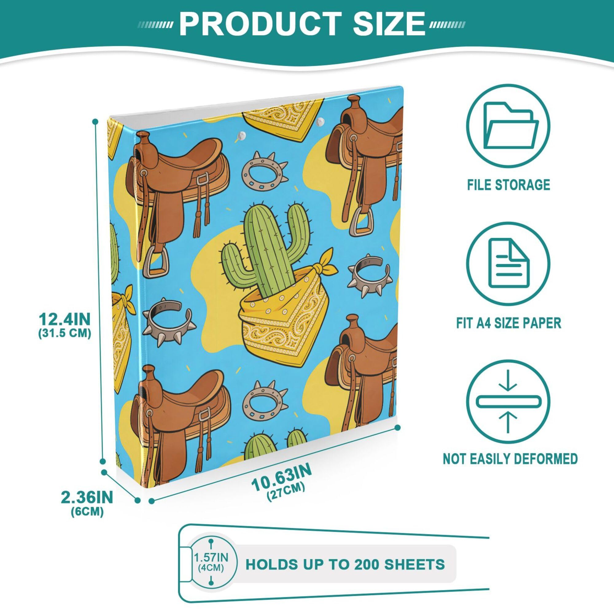 Raccoglitore a tre anelli da 12,7 cm con tasche interne, confezione da 1/2 raccoglitori universitari per studenti, 200 fogli