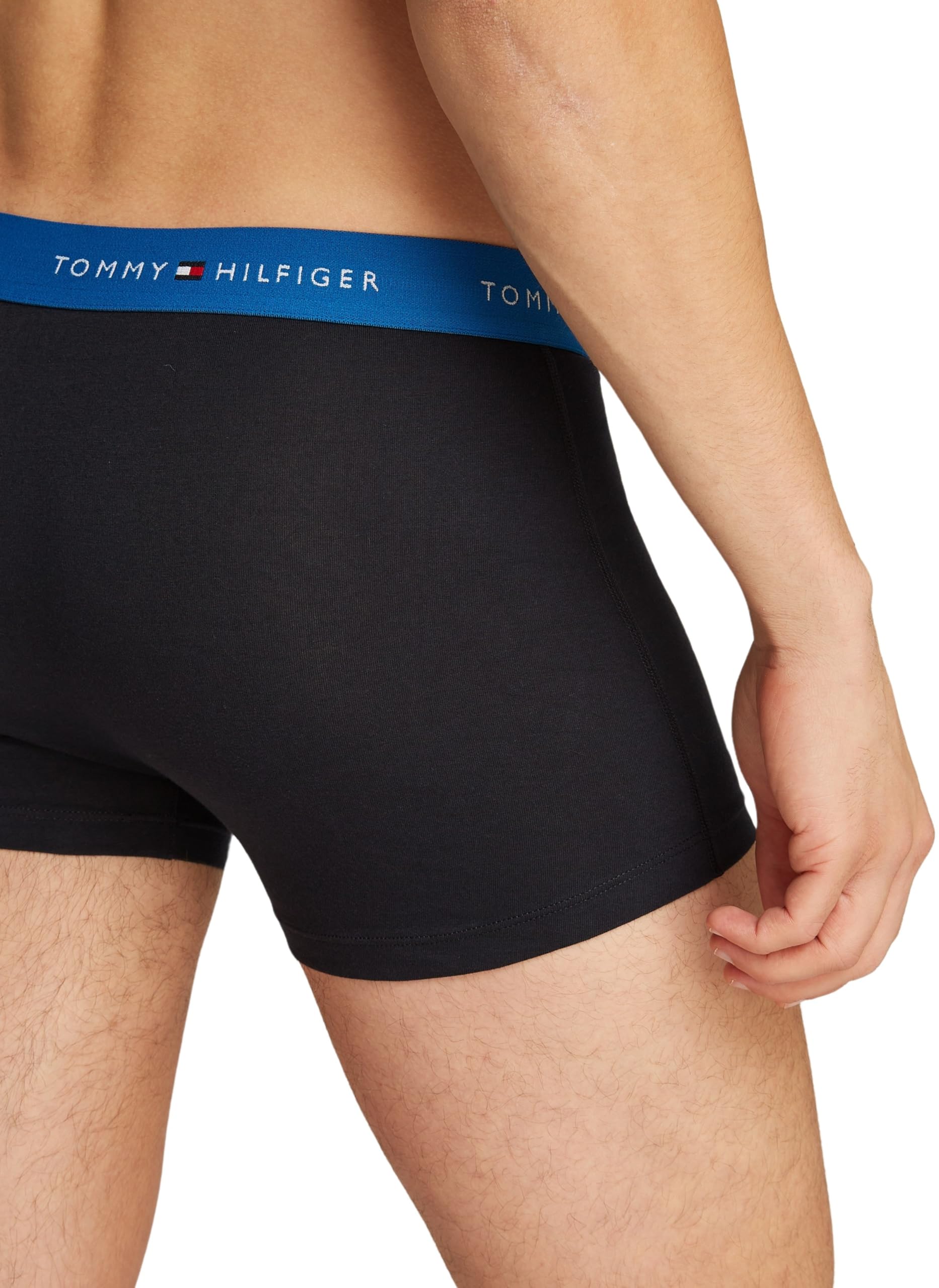 Tommy Hilfiger Męskie kąpielówki ze stretchu, 7 sztuk, Biały (biały/Vib Indigo/Dark Mag/Des Sky), S