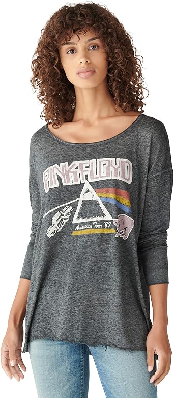 Lucky Brand Women's Long Sleeve Scoop 