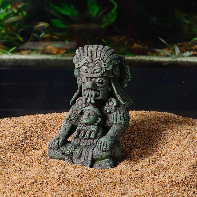 Foto 3 de 6 de Amtra Maya Estatua Decoración de Acuario de Resina Artificial, 14 cm