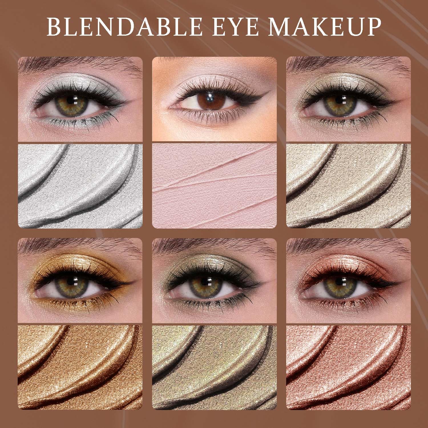Metallic Magic Eyeshadow Pencil, Lasting Shimmer Eyeshadow Stick,Highly Pigmented Waterproof Eyeliner Pencil - Image 3