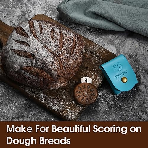 Miniatura 5 de VIROTEE Pan Scroing Lame - Herramientas de corte para hornear masa madre cuchillo cortador de afeitar para panaderos con bolsa de semillas