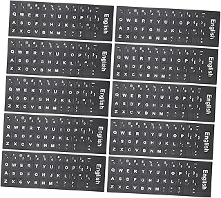Lurrose 10 Sheets Keyboard Stickers Keyboard for Laptop Stickers for Laptop Label Sticker Language Keyboard Stickers Keyboard Cover for Laptop Keyboard Protector 65% Percent Keyboard Shell