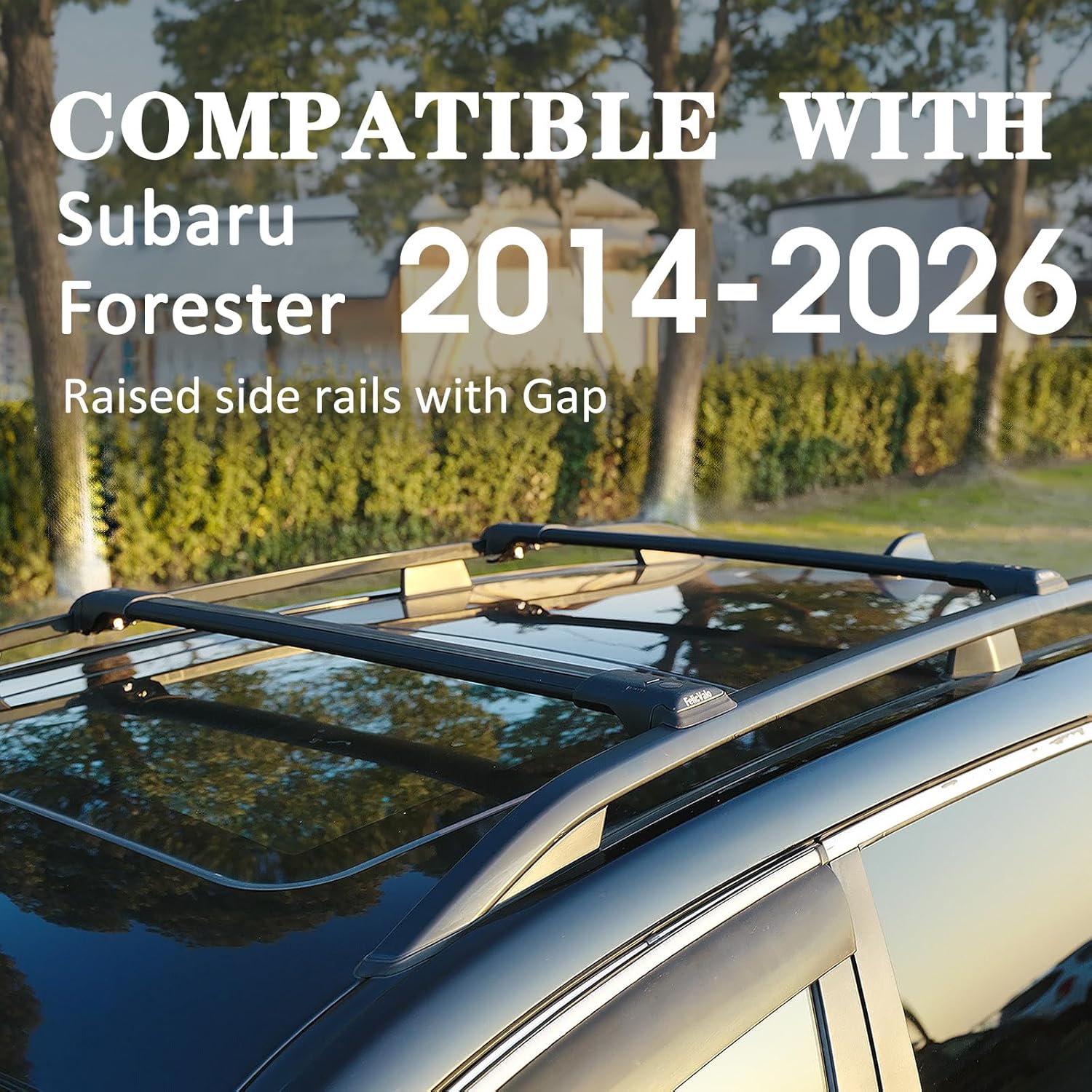 Ultra-Quiet Low-Profile Roof Rack Cross Bars for Subaru Forester 2014-2026, 300lbs All-Metal Heavy Duty Aluminum Roof Rails for Cargo Carrier, No Lock