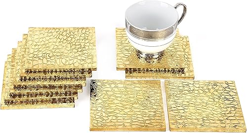 Posavasos de alta calidad grabado, 12 piezas, moderno, rectangular, antideslizante, ideal para mesa de café, bar, uso en exteriores e interiores,