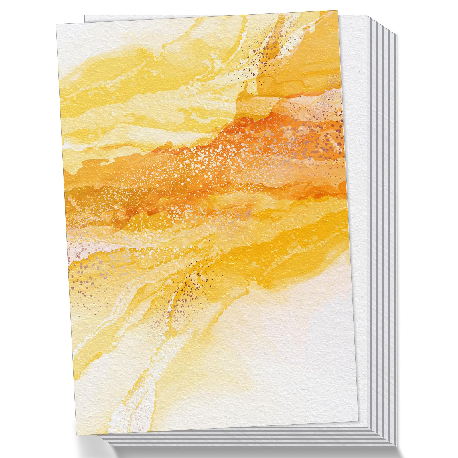 Sadaunbe 30 Sheets Watercolor Paper Cotton 140LB/300GSM Thick Off-White Cold Press Paper Pack for Kid Child Watercolor Drawing Paper for Painting Art Works Drawing Supplies, 9 x 12 Inches