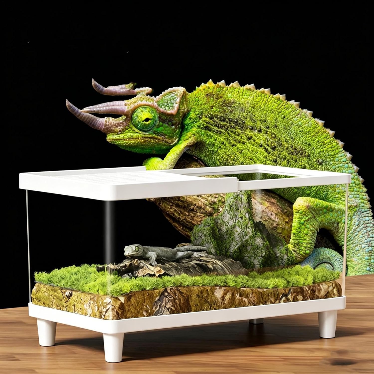 Tarantula Enclosure - Escape Proof Ventilation Tortoise Keeper | Acrylic Tarantula Cribs Lizard Enclosure | for Bearded Dragon Leopard Gecko Hermit Crab
