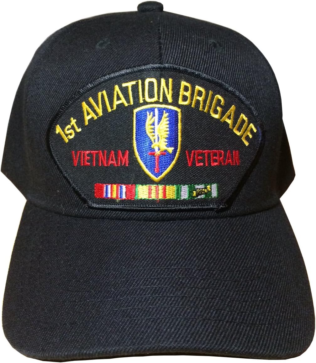 U.S. Army 1st Aviation Brigade Vietnam Veteran Cap w/ Free U.S. Flag Lapel Pin