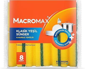 Macro Max T rnak Koruyuculu Bula k S ngeri 8 li Paket   Ergonomik Ye il Klasik S nger
