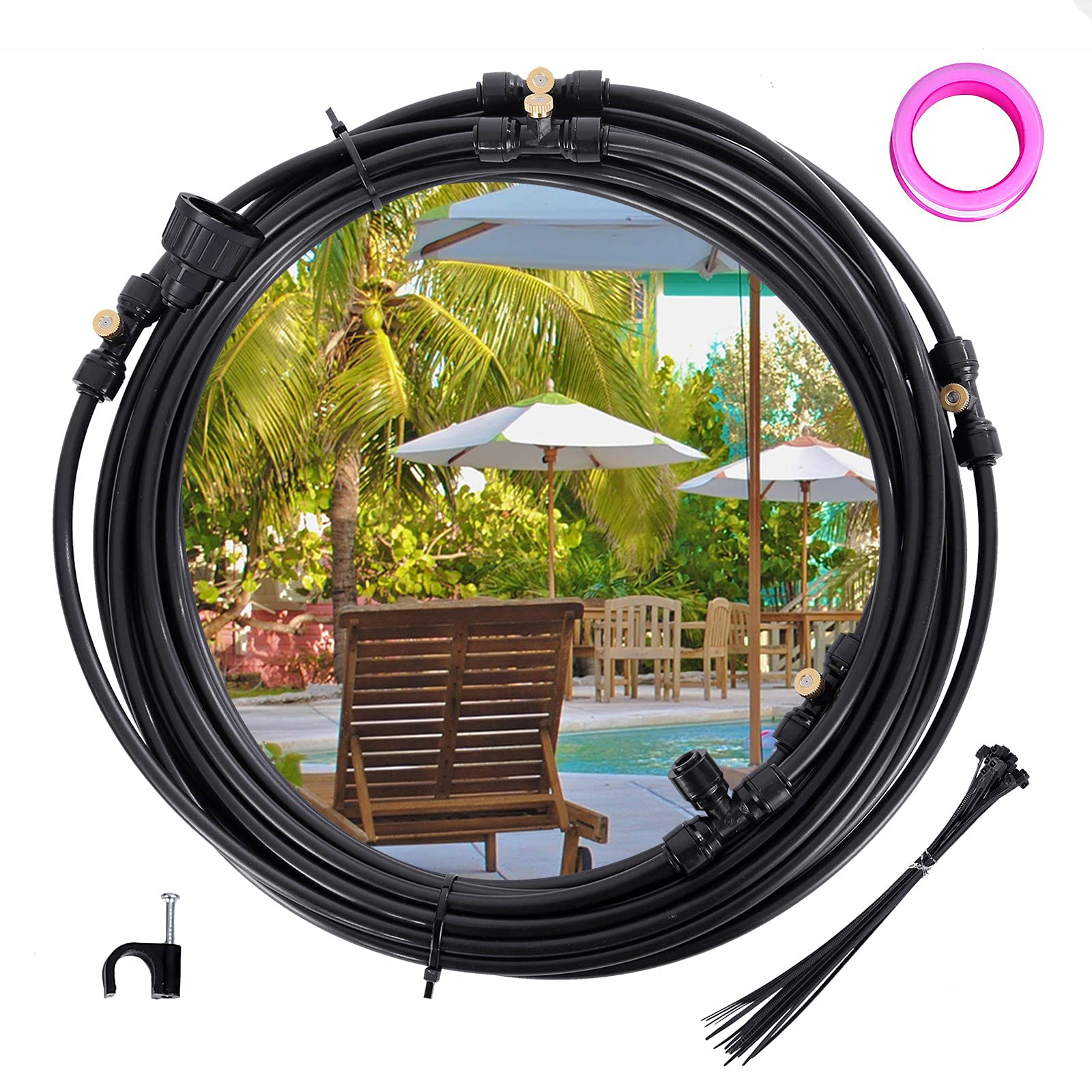 Buy VVEADEY Fan Misting Kit for a Cool Patio Breeze 19.36FT (5.9M