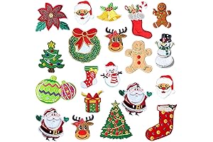 Christmas Iron On Patches: Embroidered Appliques for Festive Cheer