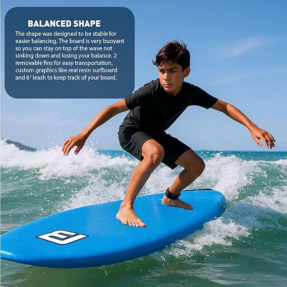 4'10 FUNBOARD Beginner Learning Softboard Surfboard Foam