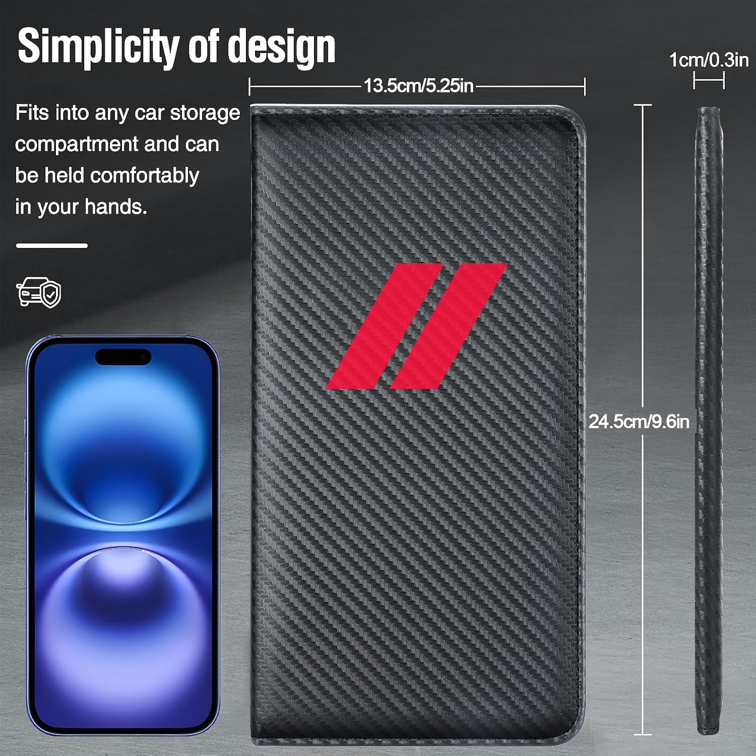 Giftguys Car Insurance and Registration Card Holder | for BMW Ford Tesla Cadillac All Cars | Store Cards, ID License & Essential Documents | Premium Leather with Magnetic Closure