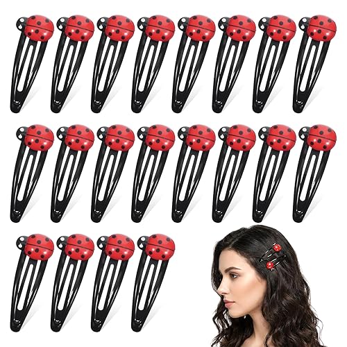 20Pcs Ladybug Hair Clips, 2 Inch Cute Lady Bug Hair