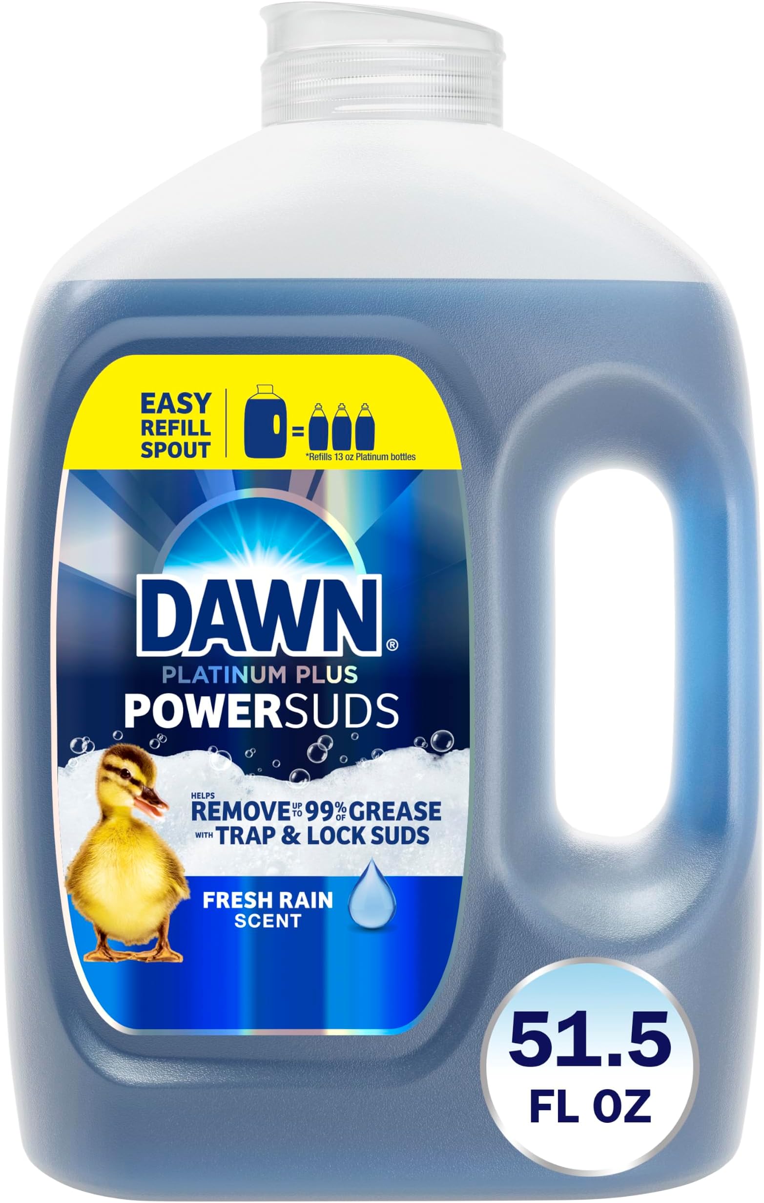 Platinum Plus PowerSuds Liquid Dish Soap, 51.5 oz. Refill