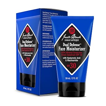Jack Black Dual DefenseTM Face Moisturizer- 100% Mineral Sunscreen Broad-Spectrum SPF 30