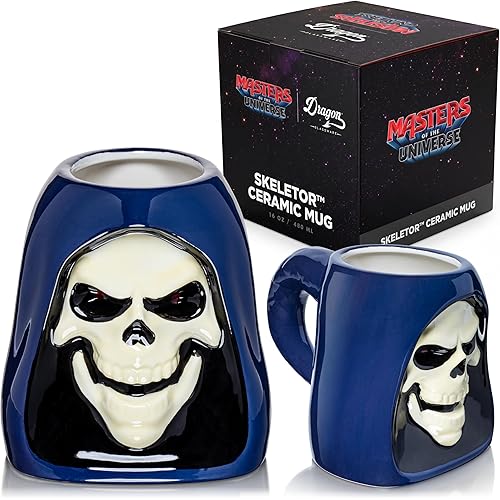 Dragon Glassware x Masters of the Universe (MOTU) 16 oz Skeletor Figural Ceramic Mug - Official 2026 Movie Merch