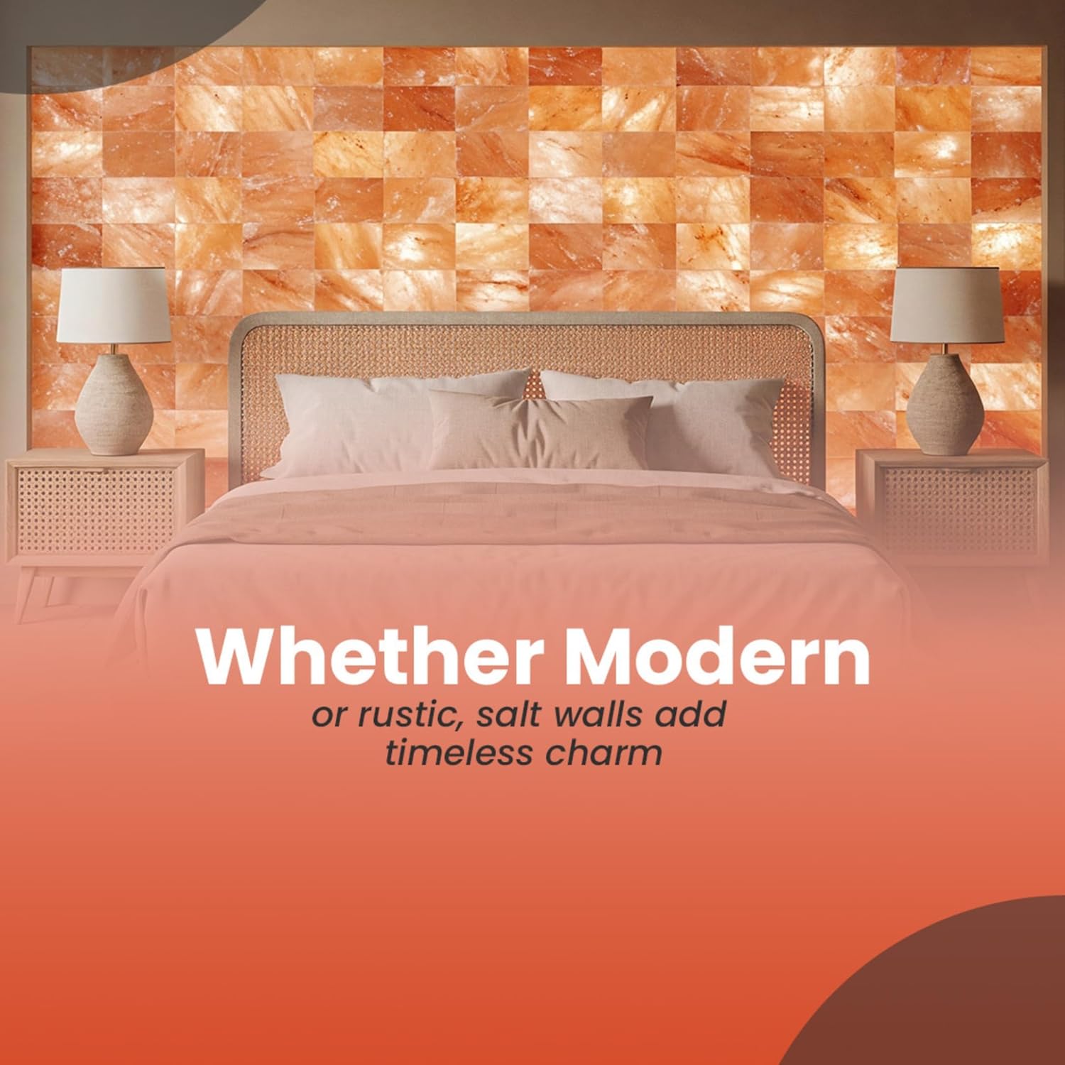 Himalayan Salt Tiles 8x4x1 - Pack of 10 with Salt Glue | Versatile Himalayan Salt Bricks for Sauna, Spa, Dry Aging, and Elegant Home Decor