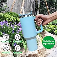 Vista 5 de Popote de repuesto compatible con vaso Stanley de 40 onzas y 30 onzas, paquete de 6 popotes reutilizables para vaso Stanley de 40 onzas con asa