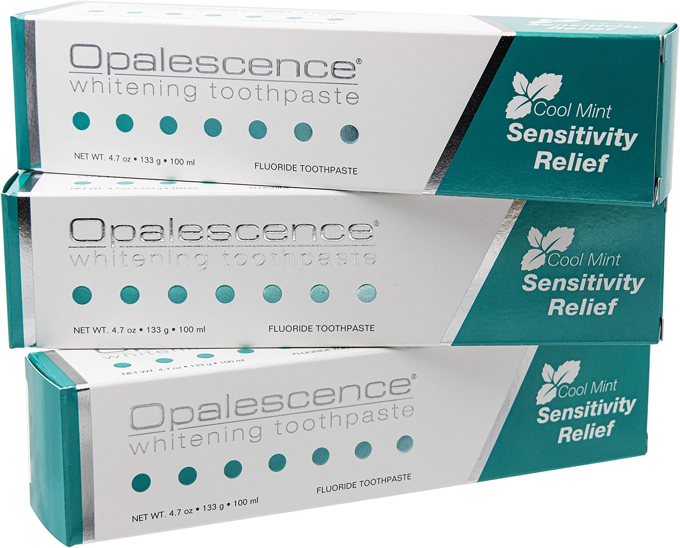 Whitening Toothpaste for Sensitive Teeth - Oral Care, Mint Flavor, Gluten Free - 3 Pack