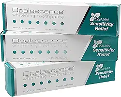 Opalescence Creme dental clareador para dentes sensíveis – higiene oral, sabor menta, sem glúten – pacote com 3