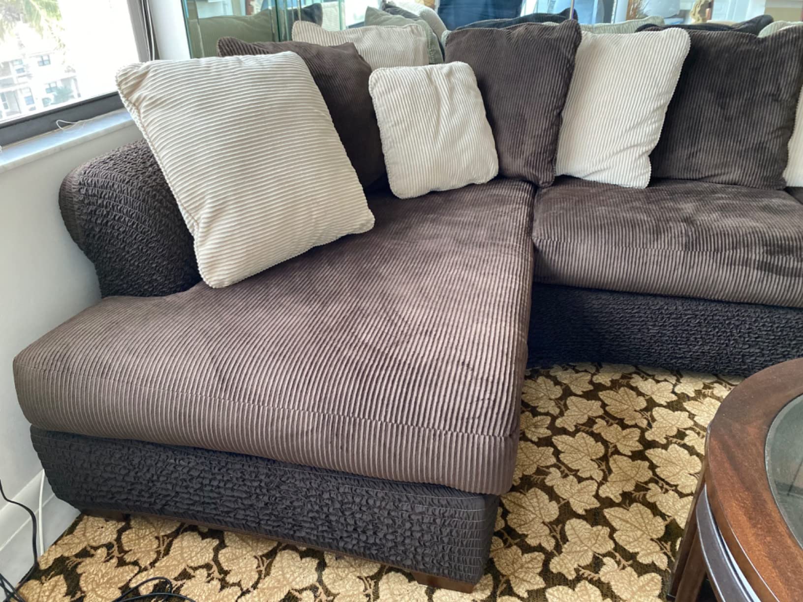 48/mo Finance PAULATO BY GA.I.CO. Sectional Sofa Cover Corner Sofa Slipcover Soft