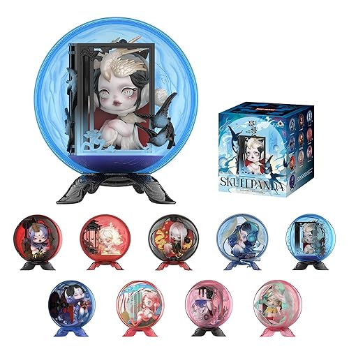 POP MART SKULLPANDA The Mirage Series Figures Blind Box Figures, Random Design Mystery Toys for Modern Home Decor, Collectible Toy Set for Desk Accessories, Single Box - Skullpanda the Mirage Series Figures - Single Box