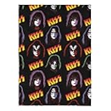 Northwest KISS Portraits Throw Blanket, Oversized Rock and Roll Silk Touch Throw 50x70, Ultra-Soft Lightweight Fleece, Rock Band Music Decor