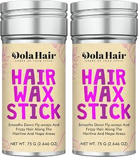 Dolahair Hair Wax Stick 2 Pack - Non-Greasy Pomade for Flyaways, Slick Buns, Baby Hair & Updos for Women, Kids, Men